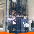 Vertical guide rail cargo elevator lift